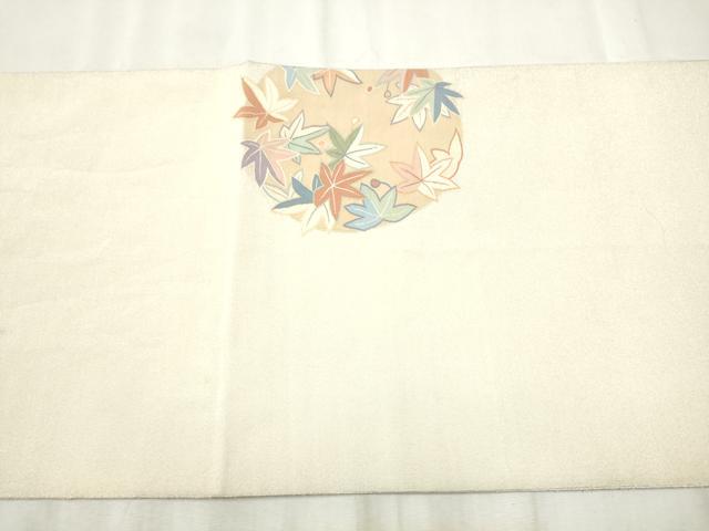 平和屋着物●爪掻き本綴れ　太鼓柄袋帯　地紙草花文　金糸　正絹　逸品　CABD5823hy
