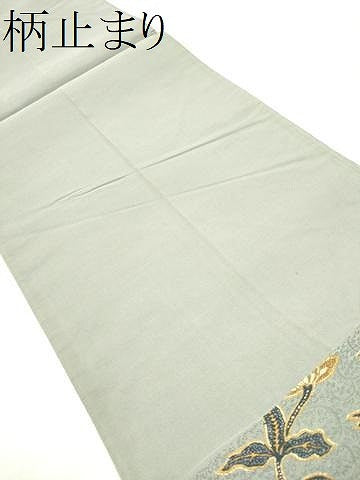 平和屋着物●六通柄袋帯　鳳凰更紗花文　金糸　正絹　逸品　CABD5829hy