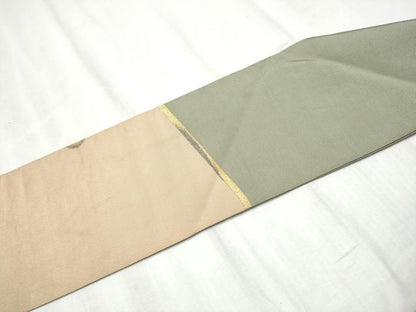 平和屋着物●爪掻き本綴れ　八寸名古屋帯　流水文　金糸　正絹　逸品　CABD5848hy
