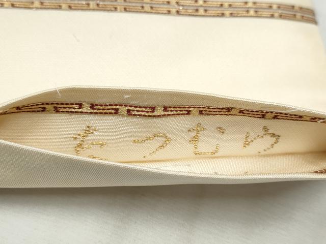 平和屋着物●龍村美術織物　たつむら　九寸名古屋帯　寿松梅枝文　金銀糸　正絹　逸品　CABD5866hy