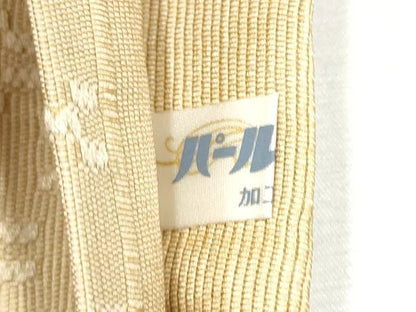 平和屋着物●全通柄袋帯　花織　横段文　正絹　逸品　CABD5906hy