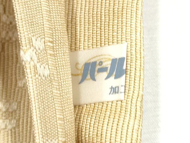 平和屋着物●全通柄袋帯　花織　横段文　正絹　逸品　CABD5906hy