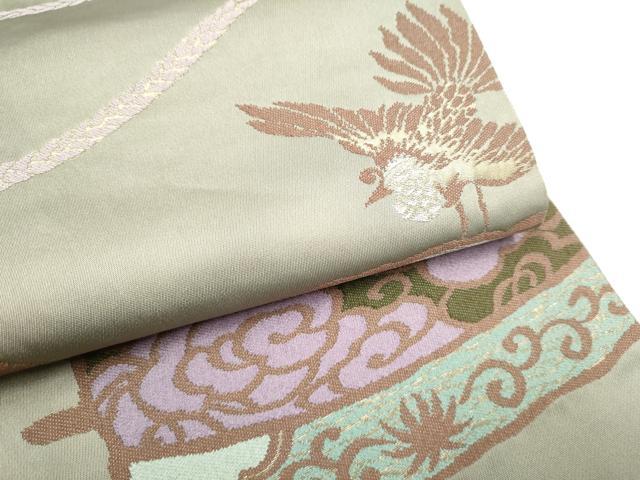 平和屋着物●世界的人形師　辻村寿三郎　ジュサブロー　六通柄袋帯　器物鳳凰文　金銀糸　正絹　逸品　CABD5910hy