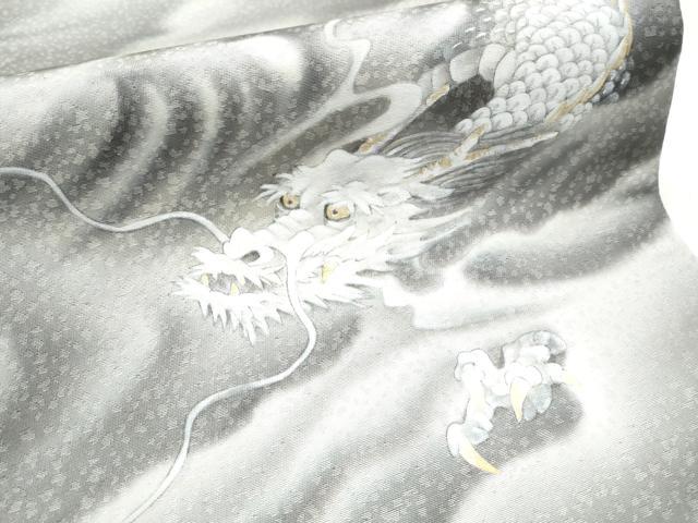 平和屋着物●日本画家　濡れ描き友禅作家　高橋峰陵　両面　太鼓柄袋帯　龍　金銀彩　引箔　正絹　逸品　CABD5912hy