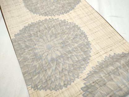 平和屋着物●全通柄袋帯　ぜんまい紬　菊　正絹　逸品　CABD5914hy