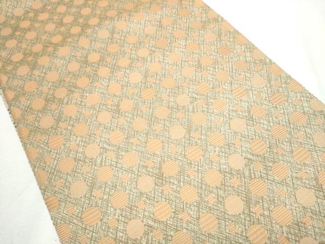 平和屋着物●両面　全通柄袋帯　花織　吉祥丸文　正絹　逸品　CABD5922hy