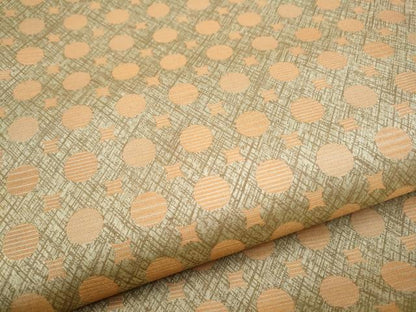 平和屋着物●両面　全通柄袋帯　花織　吉祥丸文　正絹　逸品　CABD5922hy