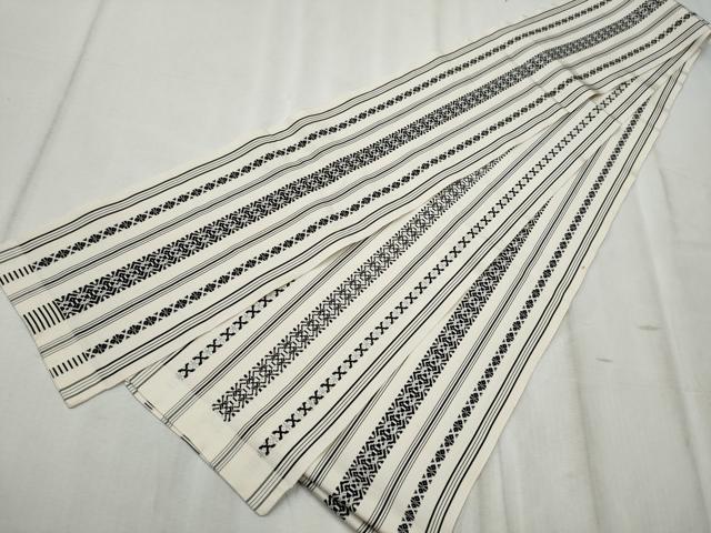 平和屋着物●本場筑前博多織　半幅帯　献上　一重帯　正絹　逸品　CABD5935hy