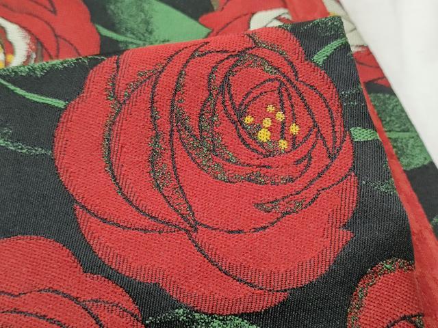 平和屋着物●両面　半幅帯　薔薇　CABD5943hy