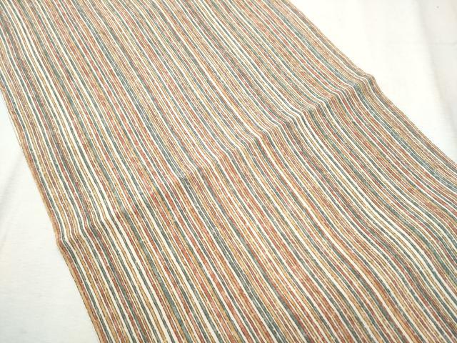 平和屋着物●つけ帯　間道　鬼しぼ縮緬　正絹　逸品　CABD5953hy