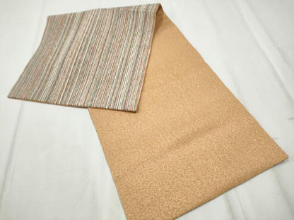 平和屋着物●つけ帯　間道　鬼しぼ縮緬　正絹　逸品　CABD5953hy