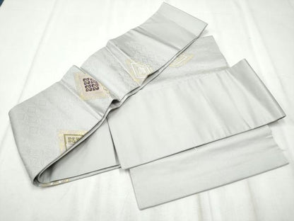 平和屋着物●つけ帯　唐織　菱花文　金糸　正絹　逸品　CABD5956hy