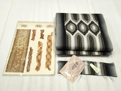 平和屋着物●ひなや工房　くむ・あむ・おる　伊豆蔵明彦　唐組　全通柄袋帯　証紙付き　正絹　逸品　CABD5976hy