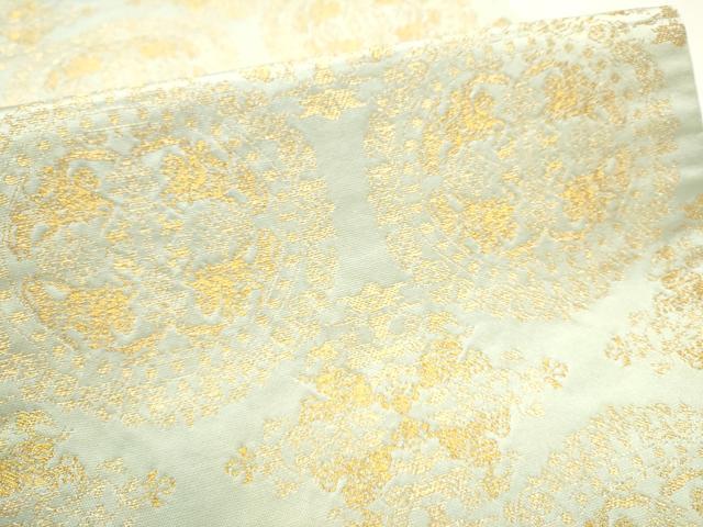 平和屋着物●龍村晋謹製　全通柄袋帯　天平猟獣文錦　金糸　正絹　逸品　CABD5979hy