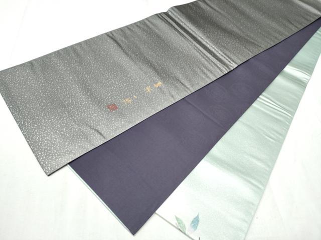 平和屋着物●染色作家　草野一騎　太鼓柄袋帯　枝桜文　金彩　引箔　正絹　逸品　CABD5993hy