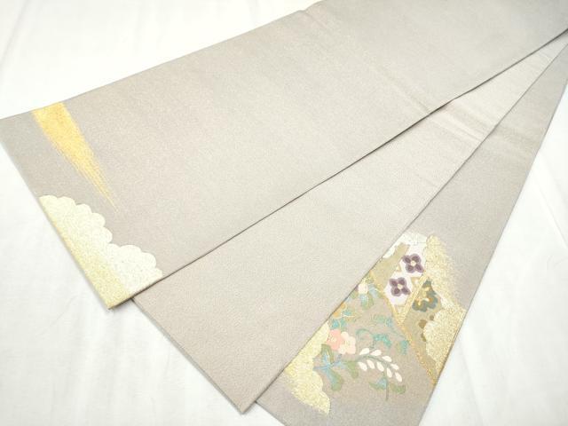 平和屋着物●爪掻き本綴れ　太鼓柄袋帯　正倉院鳳凰花文　金銀糸　正絹　逸品　CABD5994hy