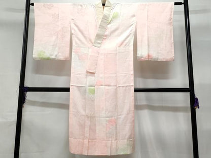 平和屋着物■長襦袢 無双仕立て 流水バラ地紋 暈し染め 正絹 逸品 CABD6043fb