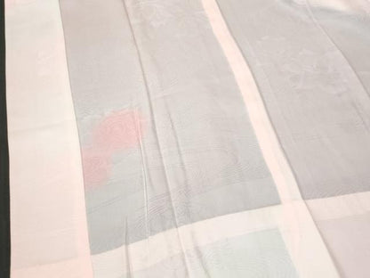 平和屋着物■長襦袢 無双仕立て 流水バラ地紋 暈し染め 正絹 逸品 CABD6043fb