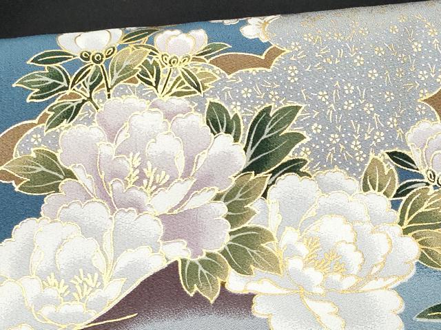 平和屋着物■豪華黒留袖　几帳鴛鴦流水花文　金彩　正絹　逸品　CABD6071fb