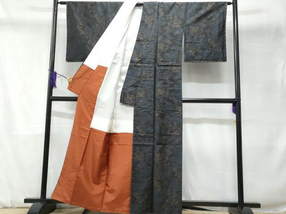 平和屋着物■本場大島紬 風景文 正絹 逸品 未使用 CABD6077fb