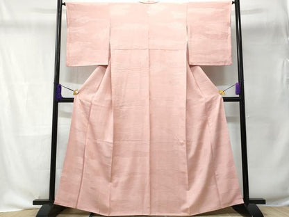 平和屋着物■上質な色無地　立波地紋　虹色　正絹　逸品　CABD6103fb