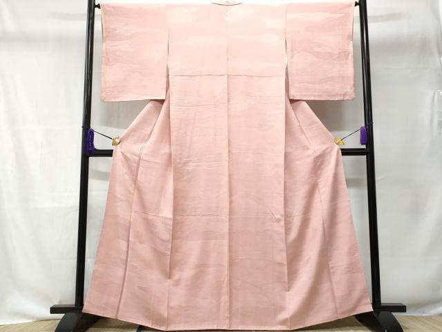 平和屋着物■上質な色無地　立波地紋　虹色　正絹　逸品　CABD6103fb
