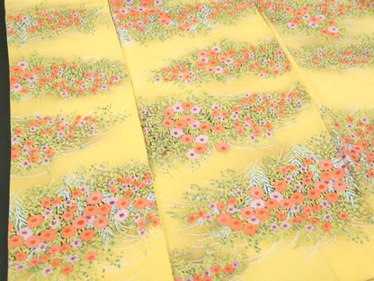 平和屋着物■上質な小紋　草花文　暈し染め　金彩　正絹　逸品　CABD6125fb