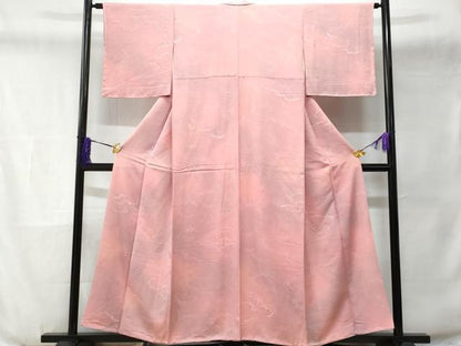平和屋着物■上質な小紋　地紋起こし　雲取り文　暈し染め　正絹　逸品　未使用　CABD6127fb