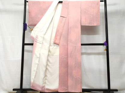平和屋着物■上質な小紋　地紋起こし　雲取り文　暈し染め　正絹　逸品　未使用　CABD6127fb