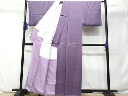 平和屋着物■上質な色無地　流水地紋　濃鼠色　正絹　逸品　CABD6139fb
