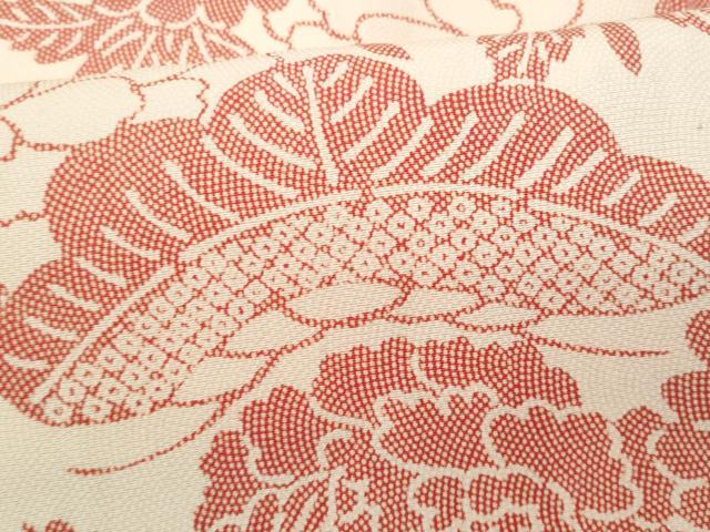 平和屋着物■上質な小紋　花松文　鮫小紋柄　正絹　逸品　CABD6162fb