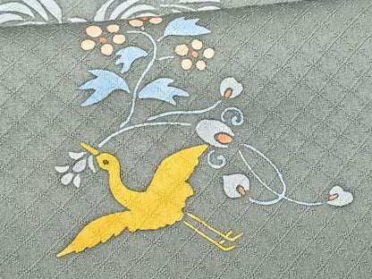 平和屋着物■訪問着 刺繍 花喰い鳥 金彩 正絹 逸品 CABD6268fb
