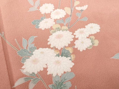 平和屋着物■訪問着 枝菊文 暈し染め 正絹 逸品 CABD6274fb