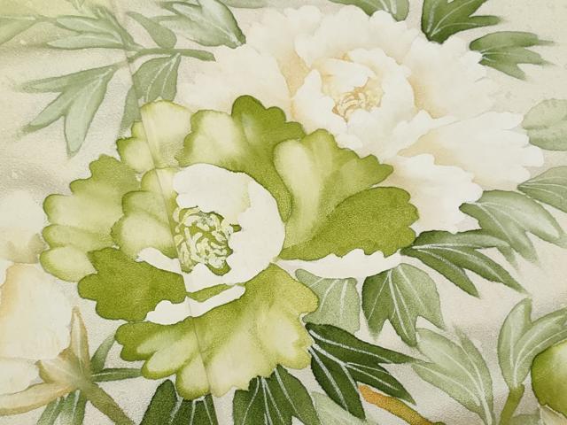 平和屋着物■訪問着 枝牡丹 暈し染め 正絹 逸品 CABD6295fb