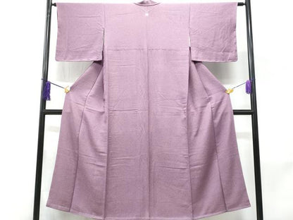 平和屋着物■上質な色無地 浅紫色 正絹 逸品 未使用 CABD6297fb