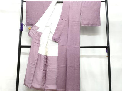 平和屋着物■上質な色無地 浅紫色 正絹 逸品 未使用 CABD6297fb