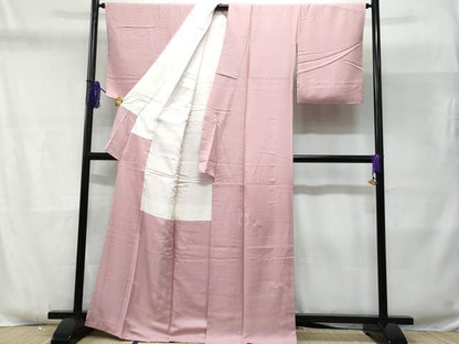 平和屋着物■無地絵羽訪問着 桐 鴇色 正絹 逸品 CABD6298fb