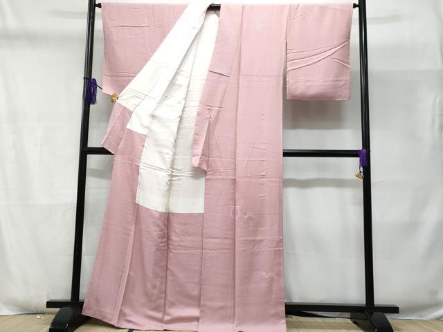平和屋着物■無地絵羽訪問着 桐 鴇色 正絹 逸品 CABD6298fb