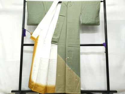 平和屋着物■豪華色留袖 駒刺繍 吹き寄せ文 正絹 逸品 CABD6322fb