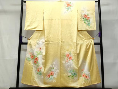 平和屋着物■訪問着 草花文 暈し染め 正絹 逸品 CABD6334fb
