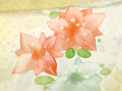 平和屋着物■訪問着 草花文 暈し染め 正絹 逸品 CABD6334fb