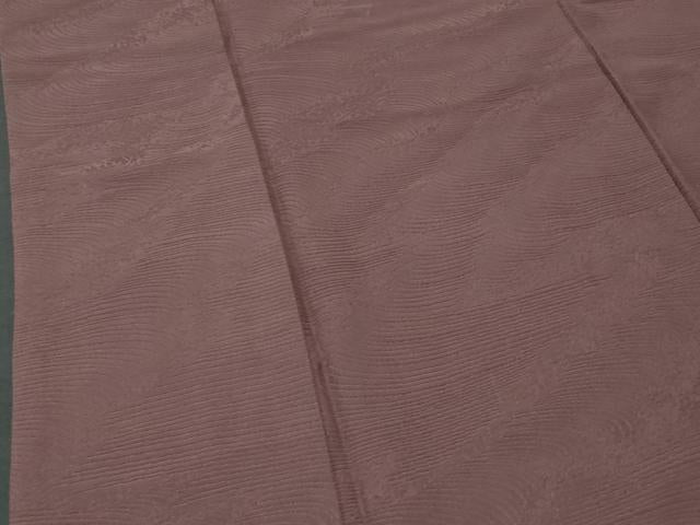 平和屋着物■上質な色無地 立波地紋 黒鳶色 正絹 逸品 CABD6339fb