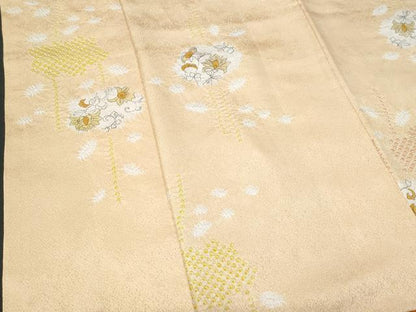 平和屋着物■上質な小紋 絞り 更紗花文 正絹 逸品 CABD6347fb