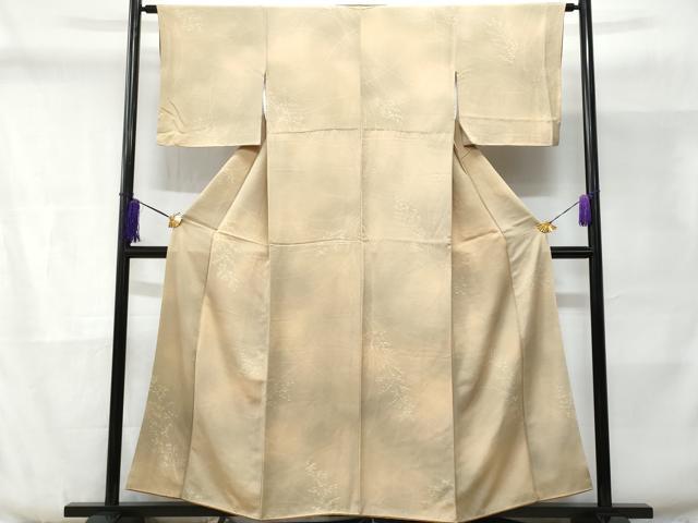 平和屋着物■上質な小紋 草葉文 暈し染め 正絹 逸品 CABD6357fb