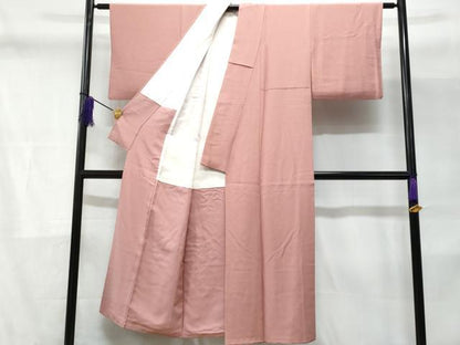 平和屋着物■上質な色無地 石竹色 正絹 逸品 CABD6361fb
