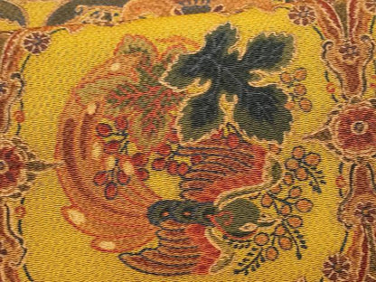 平和屋着物■上質な小紋 横段花鳥文 鬼しぼ縮緬 正絹 逸品 CABD6363fb