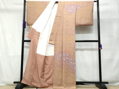 平和屋着物■訪問着 草花文 正絹 逸品 CABD6364fb