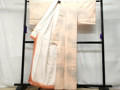 平和屋着物■上質な小紋 亀甲文 暈し染め 正絹 逸品 CABD6372fb