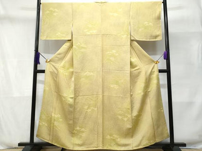 平和屋着物■上質な小紋 風景文 たたき染め 正絹 逸品 CABD6396fb