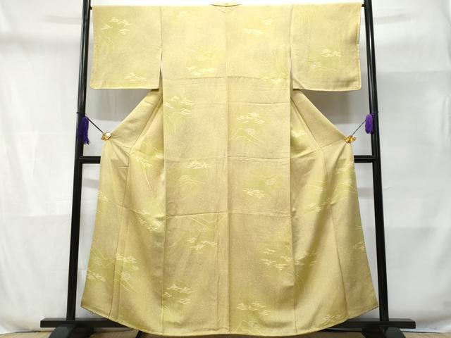 平和屋着物■上質な小紋 風景文 たたき染め 正絹 逸品 CABD6396fb